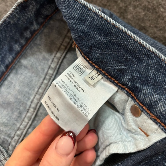 Toteme Ease In Denim straight leg button fly jeans - Picture 10 of 11